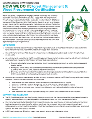 Image of the How We Do It: Forest Management & Wood Procurement Certification PDF.