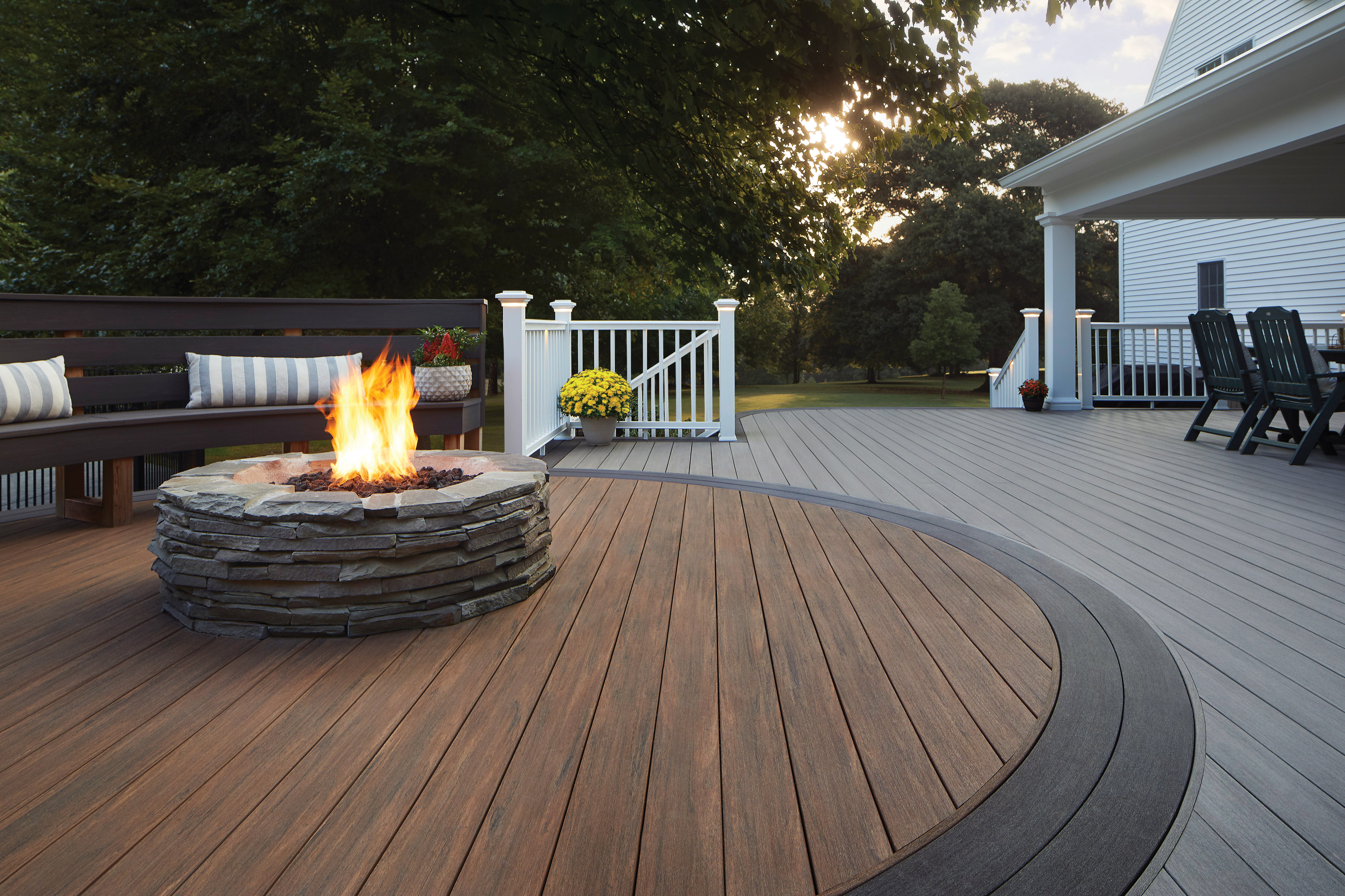 Weyerhaeuser AZEC Building materials used to make a stunning deck.