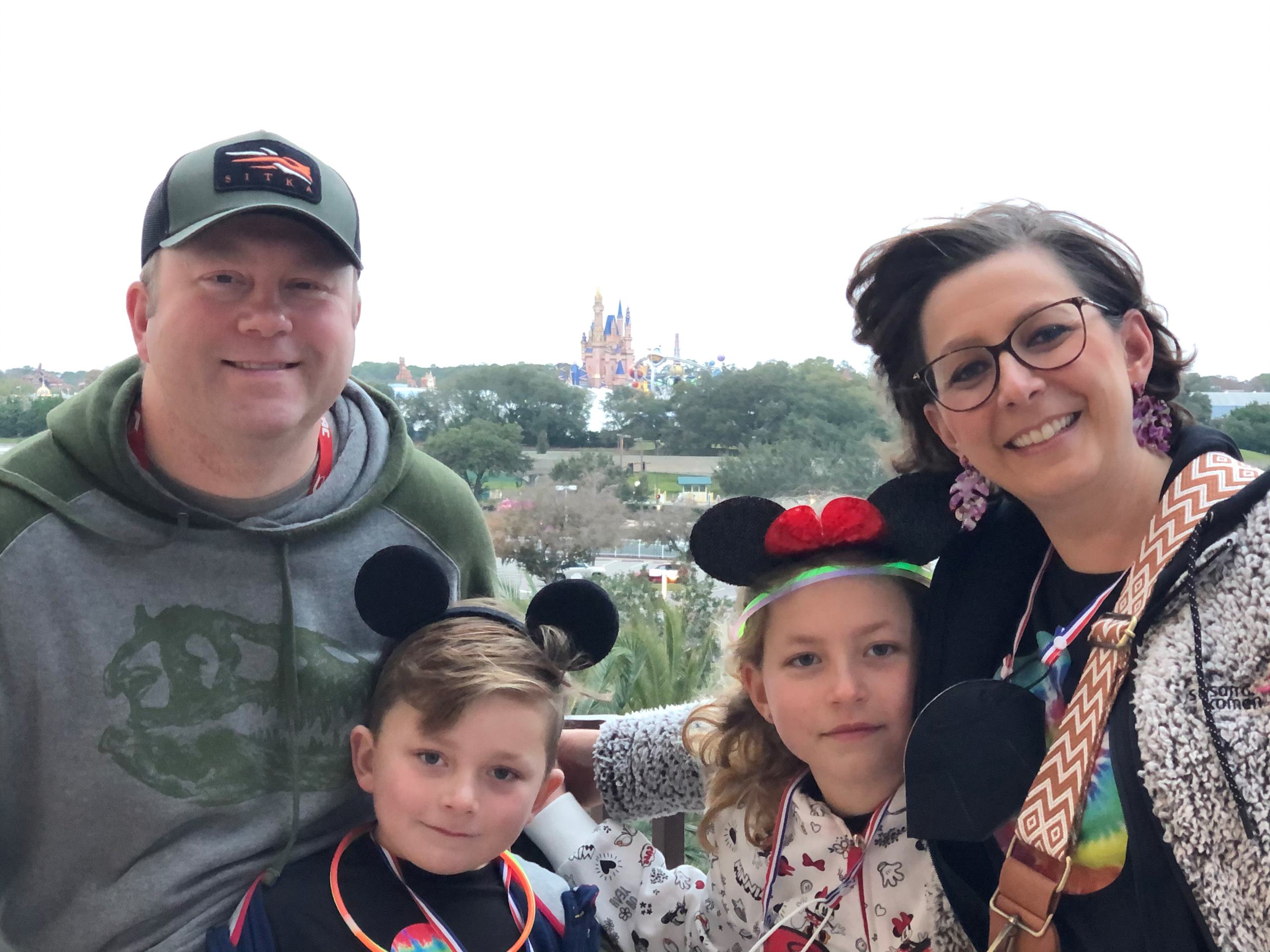 Janel Landis and her family on their visit to Disney World.