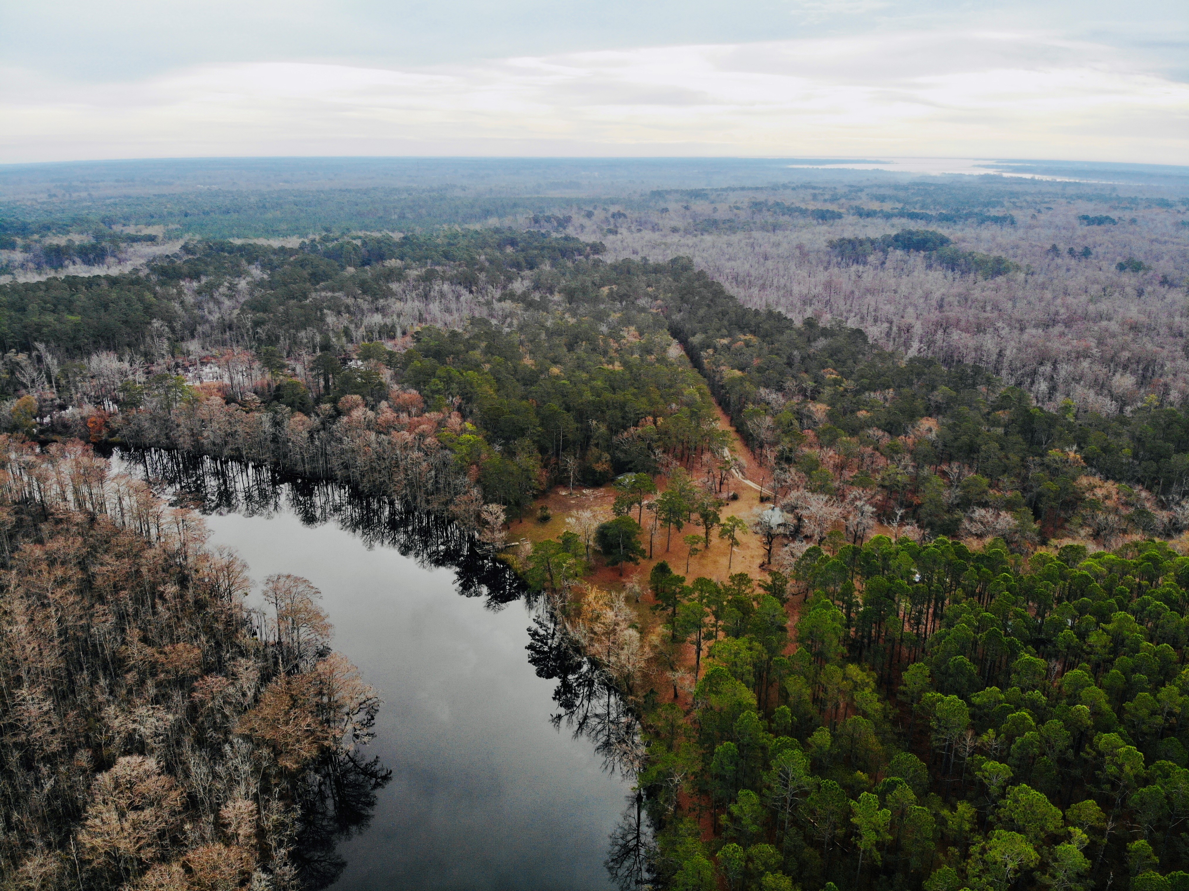 Aerial shot of the Cool Springs Environmental Education Center