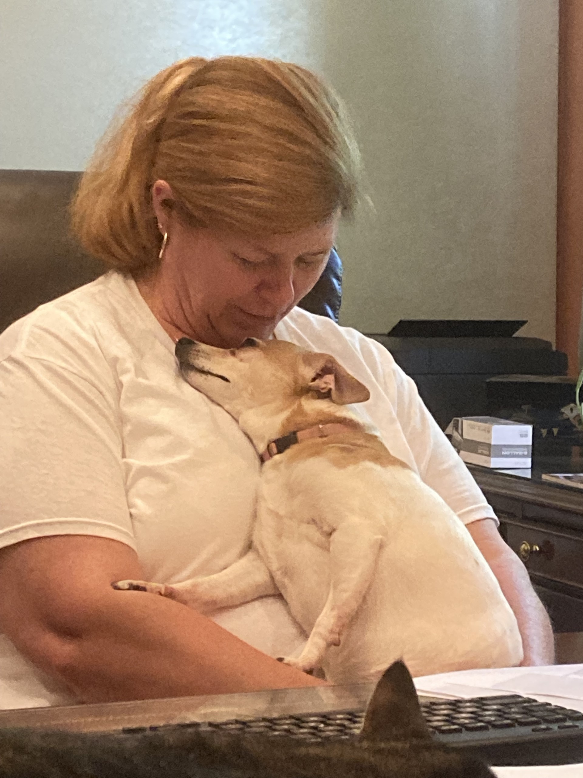 Michelle Vinson pictured with her favorite pup.