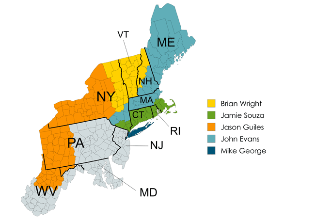 Northeast Territory Map