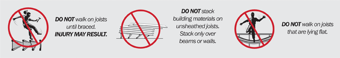 TJI joist bracing warning