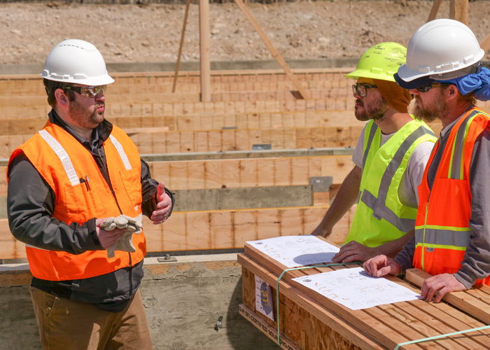 Jobsite with TJI Joists and Framers