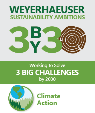 Weyerhaeuser Sustainability Ambitions Climate Change Solutions graphic