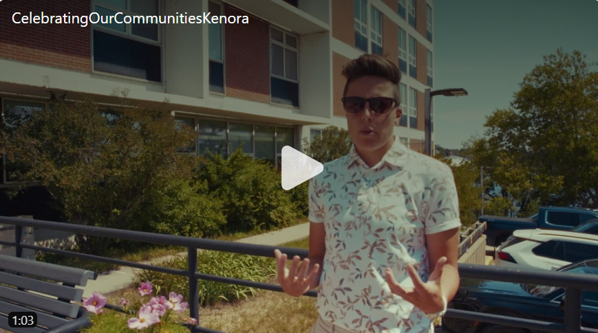 Still image from a video about the Kenora celebration of Weyerhaueser's 125th anniversary.