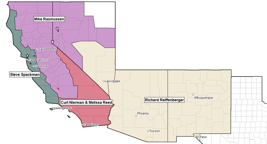 Southwest Territory Map