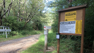 Kiosk on Oregon forestland