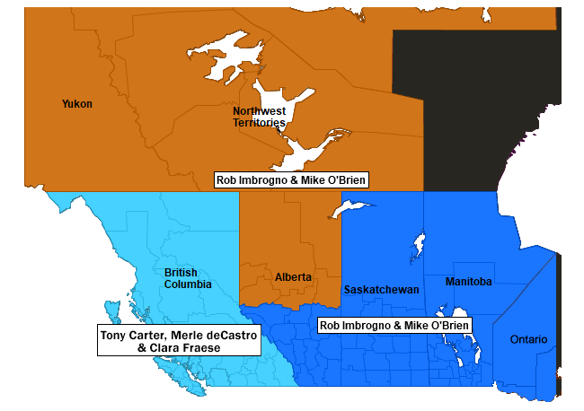 Western Canada Territory Manager Map