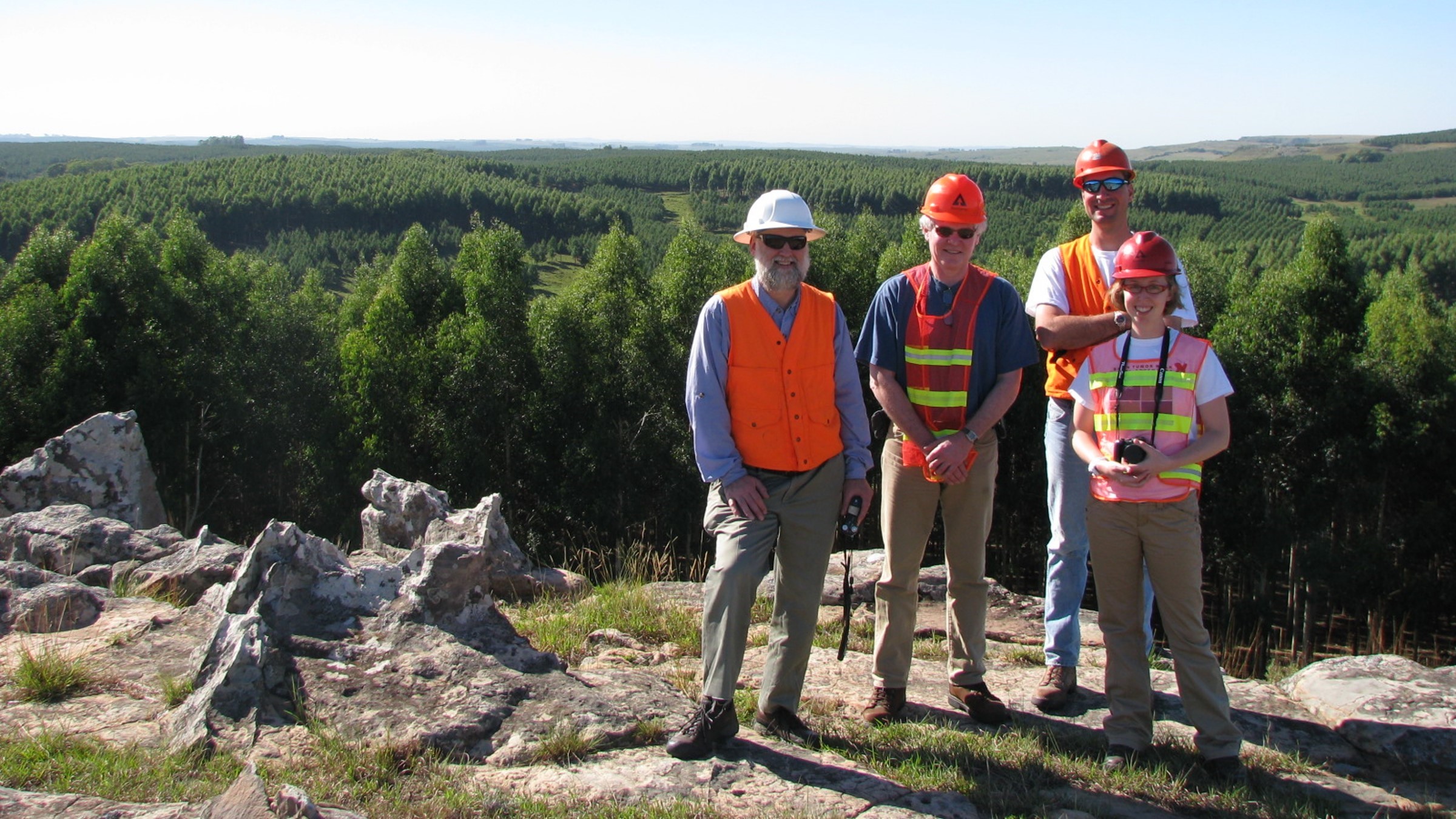 Laura Six in the field as an intern.