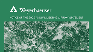 Weyerhaeuser 2022 Proxy Cover
