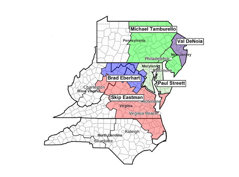 Mid Atlantic Region Map