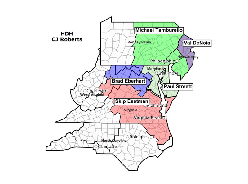 Mid Atlantic Region Map