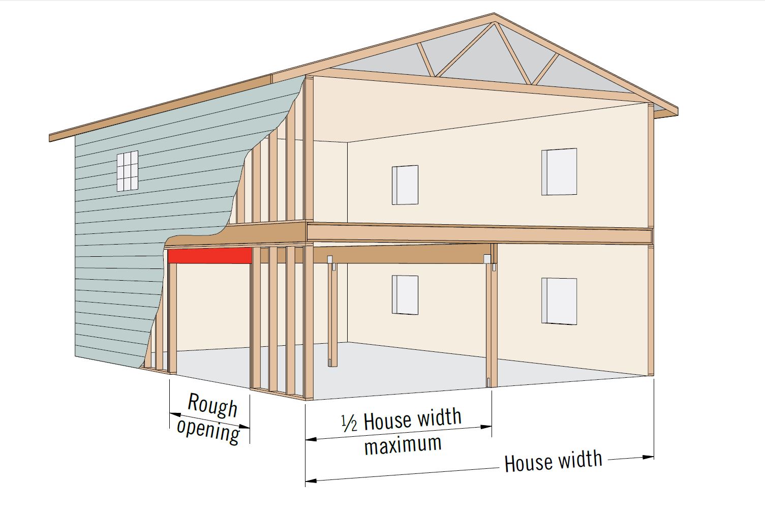 Header Beam Continuous Span Floor Framing Rendering