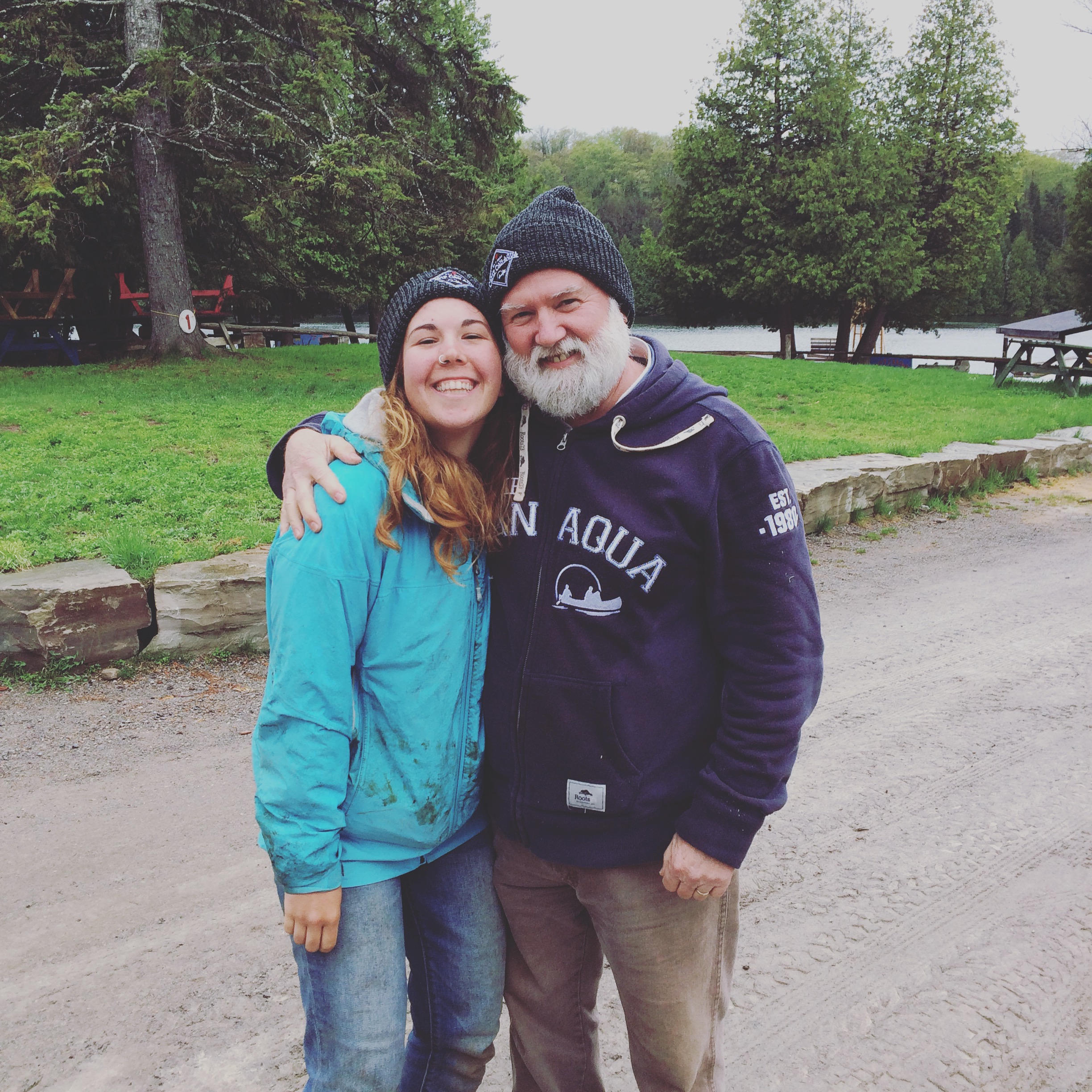 Image of Maddie with Alan King, who inspired her to pursue a career in forestry.