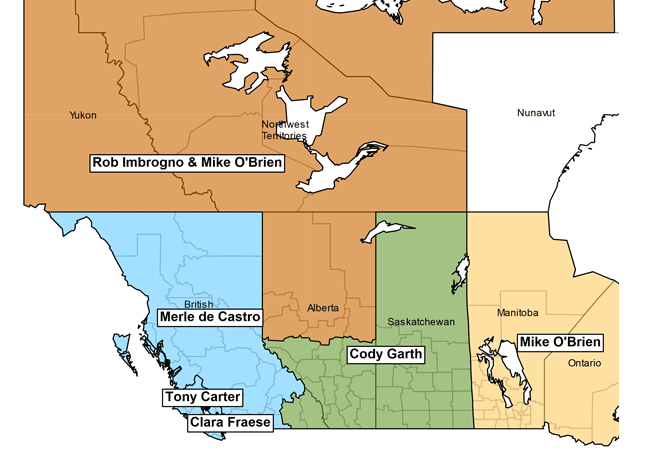 Western Canada Territory Manager Map