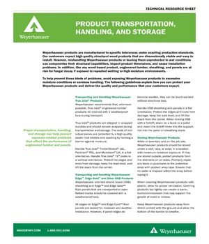 Product Transportation, Handling and Storage