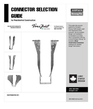 Simpson Connector Guide for Trus Joist Products (Canada)