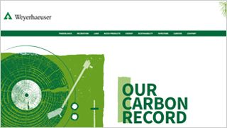 Image of the Carbon Record logo, with features a cross-cut log on a record player. The rings on the log represent the grooves on the record.