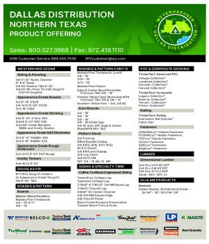 Dallas, TX Line Card