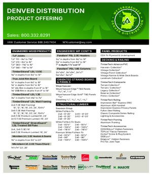 Denver, CO Line Card