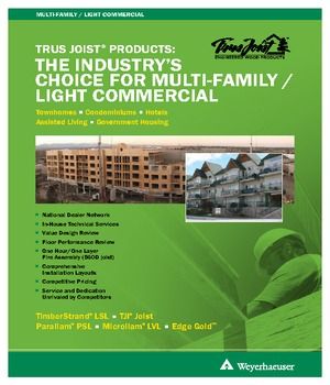 Trus Joist Products: The Industry’s Choice for Multi-Family and Light Commercial