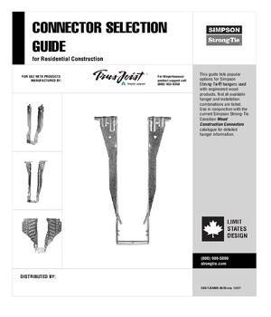 Simpson Connector Guide for Trus Joist Products (Canada)