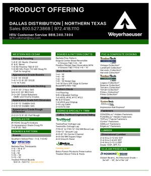 Dallas, TX Line Card