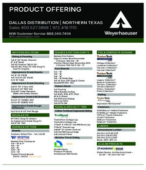 Dallas, TX Line Card