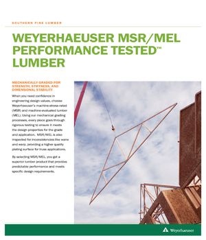 Weyerhaeuser MSR/MEL Lumber