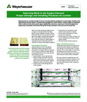 Reducing Mold in the Supply Channel