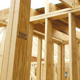 Image of a house framed with Framer Series lumber.