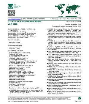 ICC-ES SAVE Report No. VAR-1008
