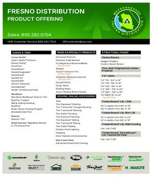 Fresno, CA Line Card