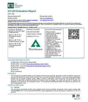 U.S and City of LA ICC-ES Report No. ESR-1387