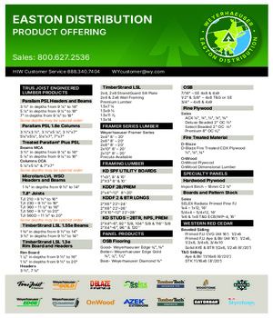 Easton, PA Line Card