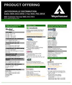 Jacksonville, FL Line Card