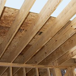 Premium Joist lumber being used on a jobsite.