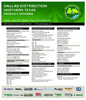 Dallas, TX Line Card