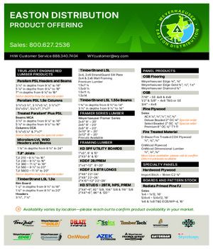 Easton, PA Line Card