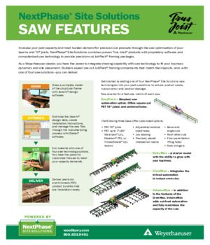 NextPhase® Site Solutions Saw Features