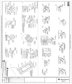 AutoCAD: Roof Framing and Installation Typical Details Cover Sheet (Black & White)