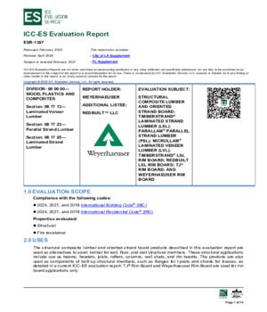 U.S and City of LA ICC-ES Report No. ESR-1387
