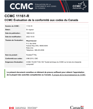 Canadian CCMC ER No. 11161-R