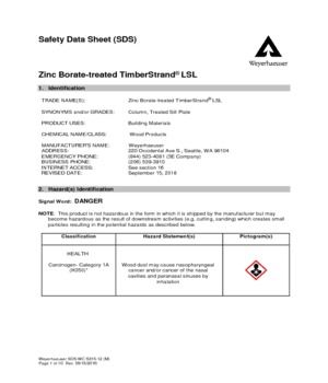 Zinc Borate-treated TimberStrand LSL