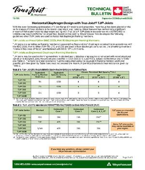 Horizontal Diaphragm Design with Trus Joist® TJI® Joists