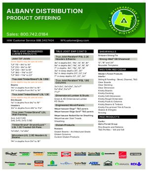 Albany, OR Line Card