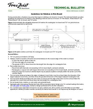 Guidelines for Notches in Rim Board