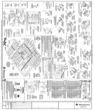 AutoCAD: Floor Framing and Installation Typical Details Cover Sheet (Black & White)