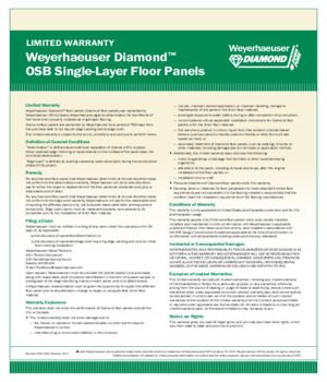 Weyerhaeuser Diamond Warranty